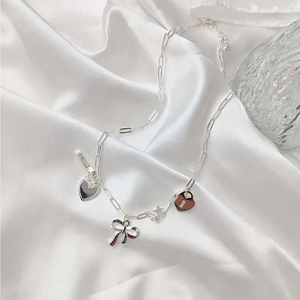 Stainless Steel Charm Chain Necklaces